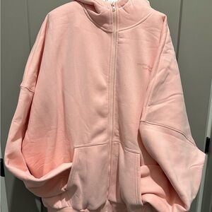 Comfrt Pastel Pink Zip-Up Hoodie 3X